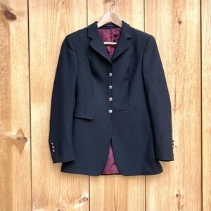 Cavallo EUC Equestrian Black Show Jacket Blazer Sz 10